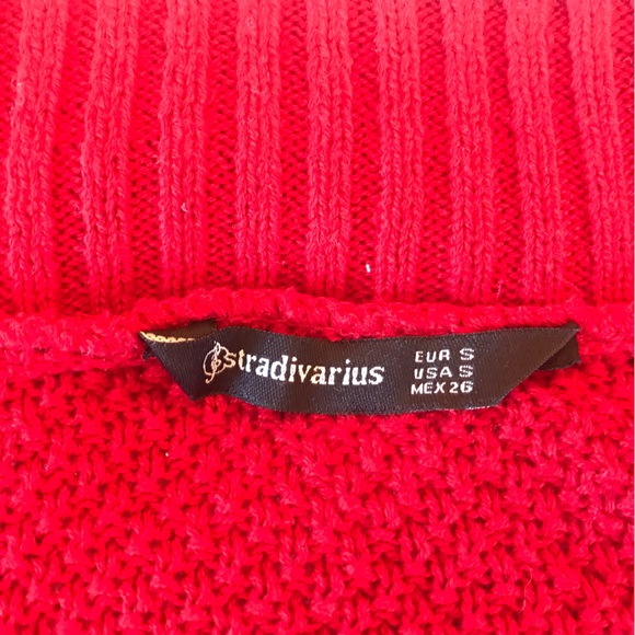 V neck sweater, oversized beautiful braid knit pattern. - Picture 3 of 3